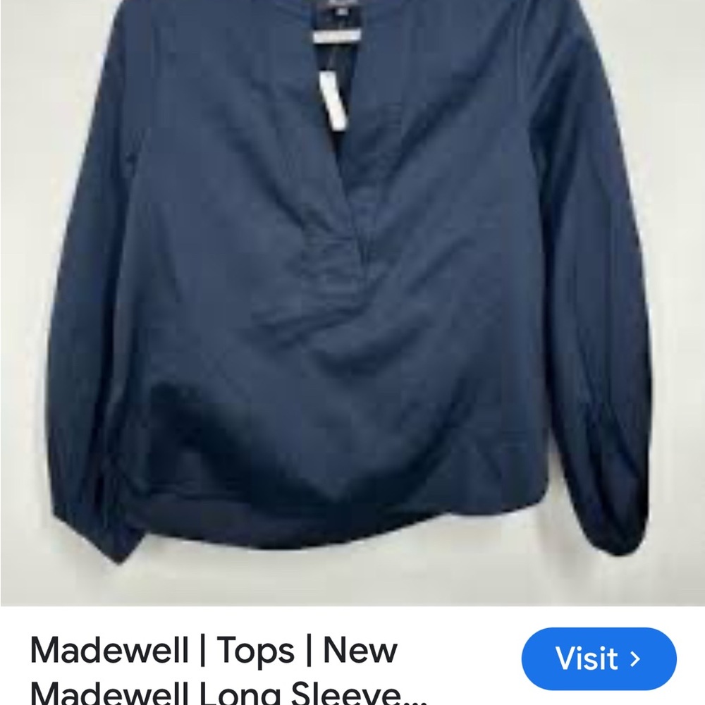Madewell Deep Blue Blouse